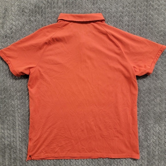 Nike Golf Mens Size XL Zonal Cooling Stripe Golf Polo Shirt AH8467 Peach Coral‎ - Picture 9 of 11